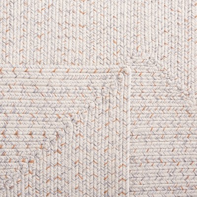 Ivory and Light Grey Braided Reversible Handmade Area Rug