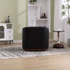 CAVINAS Swivel Fabric Accent Chair with 360 Degree Rotation, Upholstered Barrel Armchair with Metal Base and Removable Back Pillow - 4 of 4