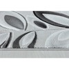 Home Mart Goods Silver Grey Floral Nature Leaf Hand-Carved Abstract Soft Premium Modern Contemporary Non-Shedding Area Rug - 4 of 4