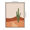 Amanti Art Cactus Against Earthy Brown And Beige Tones by Little Dean Canvas Wall Art Print Framed - 3 of 4
