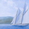 Old Modern Handicrafts Robert Charles Mitchell Canvas Print – Sailing Yachts Mariquita, Moonbeam & Cambria Racing 23x35 in - 3 of 4