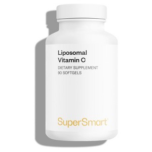 SuperSmart Liposomal Vitamin C 1005mg per Day - Patented Vitamin C Supplement - Collagen Production | Non-GMO & Gluten Free - 90 Softgels - 1 of 4