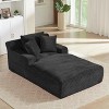 Oversized Chaise Lounge Chair with Pillows, Comfort Corduroy Couch Upholstered Sleeper Sofa Bed, No Assembly - ModernLuxe - 3 of 4