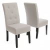 Set of 2 Upholstered Dining Chair with Fabric and Wood-Christopher Knight Home - 2 of 4