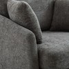 Gulches 40.55"W Oversized 360° Swivel Accent Chair - Charcoal Chenille Round Sofa with 2 Throw Pillows, Cozy Club Chair - 4 of 4