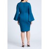 ELOQUII Women's Plus Size Flare Sleeve Scuba Dress - 22, Black - 4 of 4