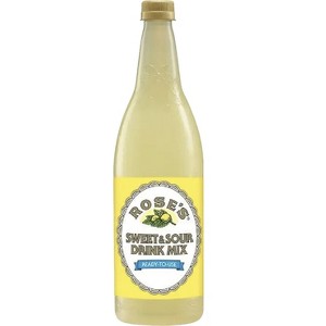 Rose’s Sweet & Sour Syrup 1 Liter Bottle, | Perfect for Cocktails, Beverages, and Mixers - 1 of 4