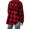 Women's Andie Plaid Fringe Button Shacket - Giftcraft - 3 of 4