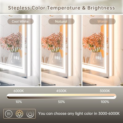 Modern Rectangular Frameless LED Bathroom Vanity Mirror
