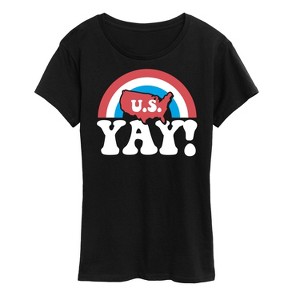 Women's - Instant Message - USA Yay Short Sleeve Graphic T-Shirt - 1 of 4