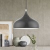 Livex Lighting Amador 1 - Light Pendant in  Shiny Dark Gray/Polished Chrome - 3 of 4