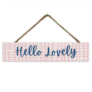 Hello Lovely 17x3.5 Indoor/Outdoor Hanging Sign - 1 of 1