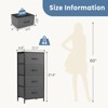 DOMETOUR Drawer Dresser for Bedroom, Fabric Storage Tower Tall Chest Organizer, Storage Cabinet Unit Bins Living Room Entryway Closet-Gray - 2 of 4