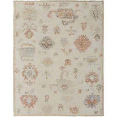Grafton Transitional Floral & Botanical Ivory/Orange/Gray Area Rug