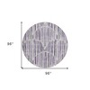 Purple Ivory And Lavender Abstract Washable Indoor Outdoor Area Rug - 3 of 4