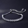 BRINJOY Adjustable Silver Bracelet - AAA+ 4mm Cubic Zirconia Luxury Women's Jewelry, Sparkling Gift Bracelet - 2 of 4