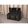 Vintiquewise Distressed Black Medium Wooden Storage Trunk - 2 of 4