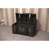 Vintiquewise Distressed Black Medium Wooden Storage Trunk - 2 of 4