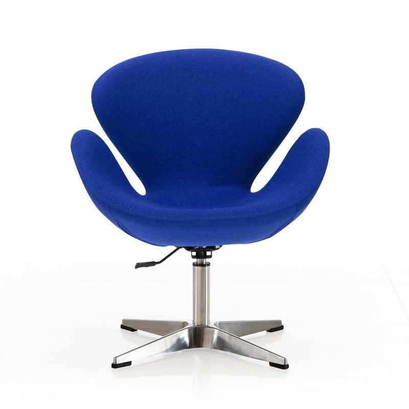 Raspberry Wool Blend Adjustable Swivel Chair - Manhattan Comfort, 4 of 8
