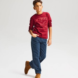 Boys' Long Sleeve 100% Cotton 'Detroit' Hockey Classic Fit Graphic