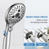 PROOX 5.31 in. Lift-Up Diverter Tub Spout with 6-Spray Handheld Shower in Chrome - 3 of 4