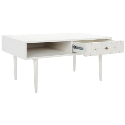 Lexington Mid-Century Walnut Mango Wood Coffee Table with Storage