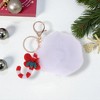 Unique Bargains Christmas Keychain with Double Ring and Lobster Clasp Alloy Plush 1 Pc - 4 of 4
