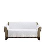 Floral Loveseat Furniture Protector White - Sure Fit