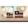 Transpac Wood 7.8" Red White and Blue 4th of July Patriotic American Flag 4th of July Block Decor Set of 2 - 2 of 4