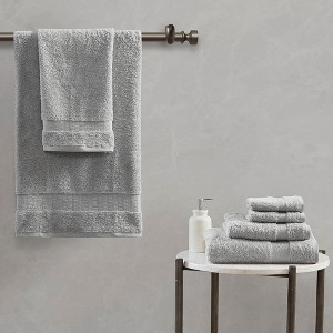 100% Cotton Solid Color Luxury Bath Towel Set, Heavyweight Ultra Soft Touch Durable Bath Towel - 1 of 4
