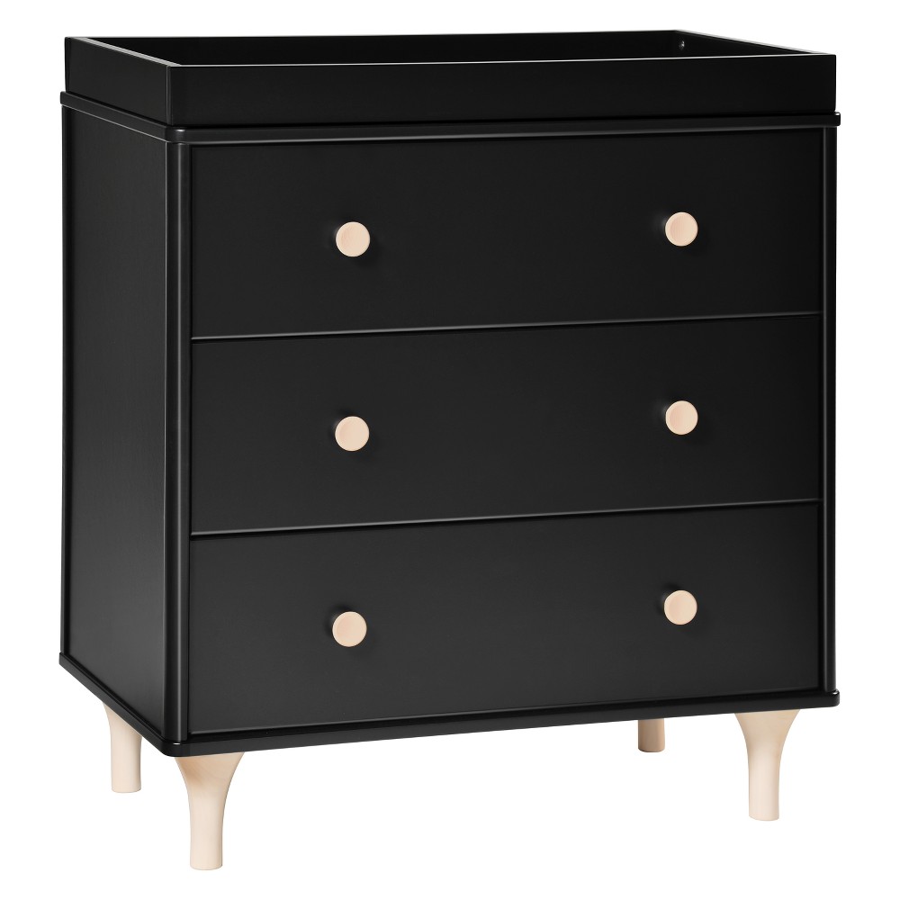 Photos - Changing Table Babyletto Lolly 3-Drawer Changer Dresser with Removable Changing Tray - Bl