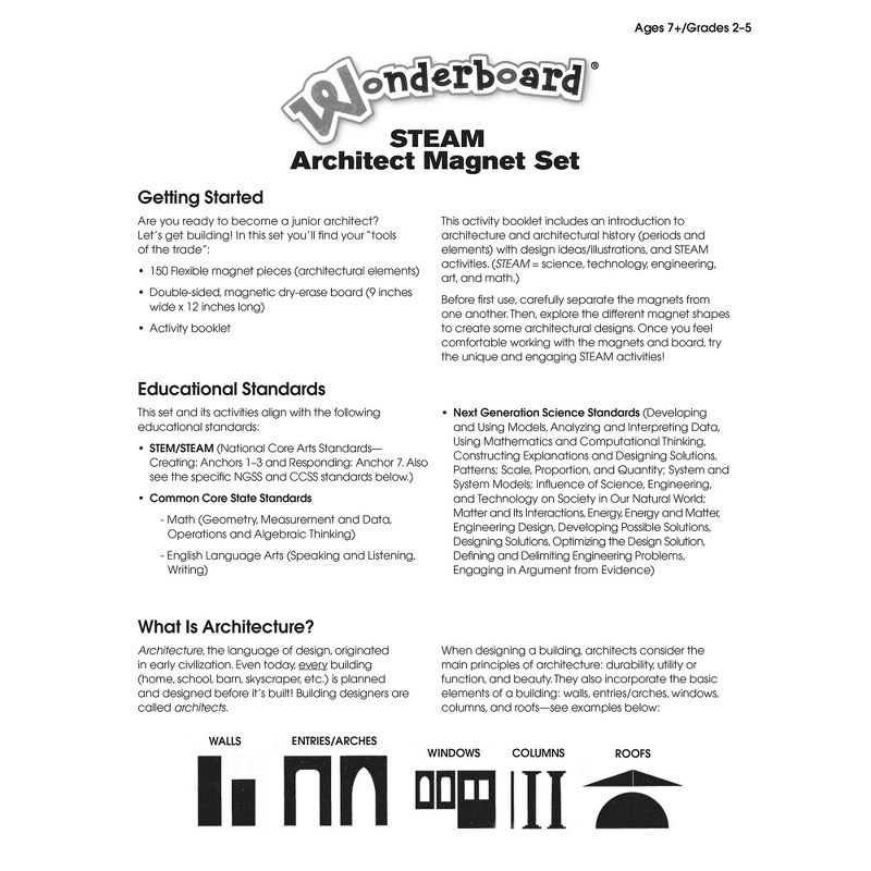 Dowling Magnets Wonderboard STEAM Architect Magnet Set, 3 of 4