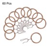 Unique Bargains Metal Drapery Eyelet Sliding Shower Curtain Hook Rings 60 Pcs - 3 of 4