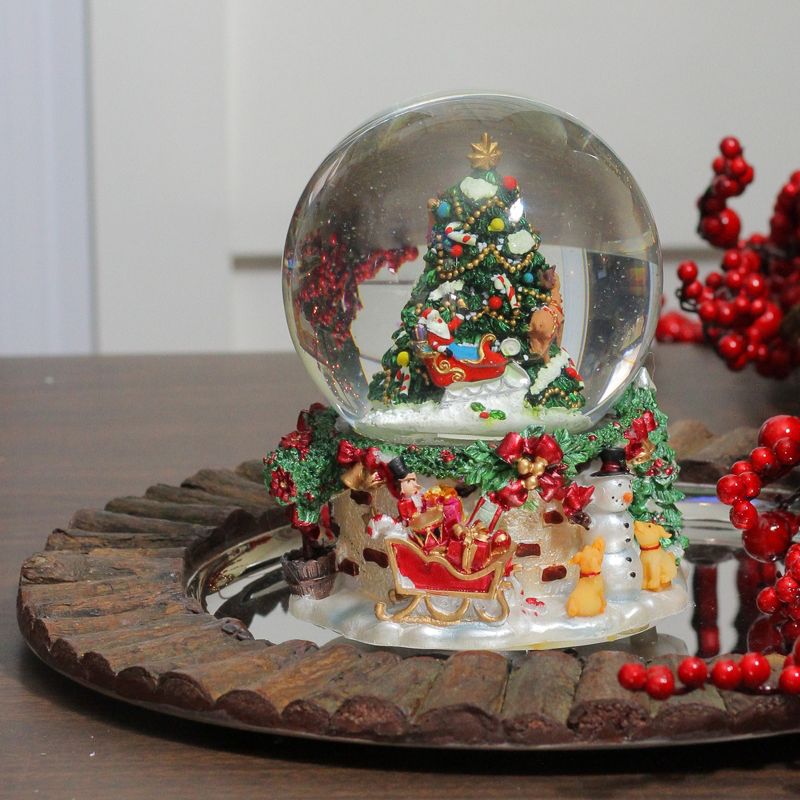 Northlight 6.75" Christmas Tree and Santa Claus Musical Snow Globe, 3 of 4