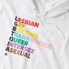Pride Adult PH by The PHLUID Project 'LGBTQIA+' Hooded Pullover Sweatshirt - White - 4 of 4