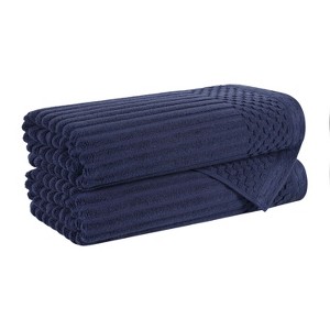 Modern Ribbed Cotton  Assorted Towel Set by Blue Nile Mills - 1 of 4