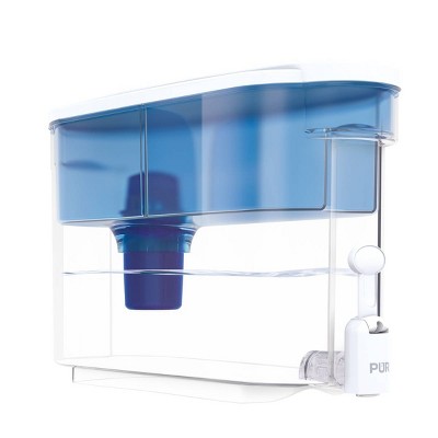 PUR Classic 30-Cup Water Dispenser Filtration System - Blue/White: BPA-Free, Filters Chlorine & Mercury, 40-Day Filter Life