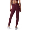Future Planet Women's Nova Premium Performance Sport Athletic High Waisted Leggings - Burgundy - 3 of 4