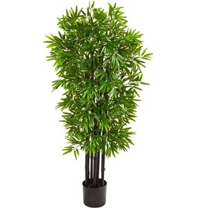 Nearly Natural 51-in Bamboo Artificial Tree with Black Trunks UV Resistant (Indoor/Outdoor) - 1 of 1