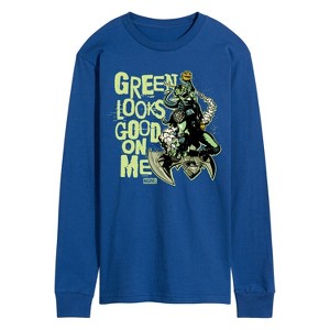 Men's - Marvel - Spider-man St. Patrick's Day Green Looks Good On Me Long Sleeve Graphic T-Shirt - 1 of 4