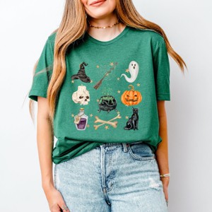 Simply Sage Market Halloween Chart Stars Short Sleeve Tee - S - Grass - 1 of 4