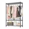 Cesicia 3-Tier Rolling Clothes Rack with 1 Rod & 8 Hooks - 2 of 4
