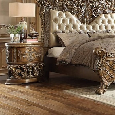 Constantine Baroque Brown & Gold 2-Drawer Nightstand