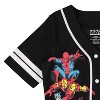 Ladies Marvel Comics Baseball Jersey - Spiderman, Ironman, Captain America & Hulk Mesh Button Down Baseball Jersey - 3 of 4