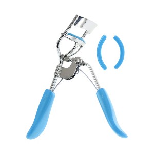 Unique Bargains Women Chrome Flat Handle Eyelash Curler 1 Pc - 1 of 3