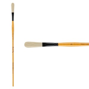 Mimik Hog Professional Synthetic Hog Bristle Paint Brush- Versatile Alternative to Natural Hog Hair Paint Brushes for Oil Painting, Acrylics, Inks, - 1 of 4