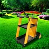 FURNIinspire Wheelbarrows And Lawn Carts Multi Function 3 Tier Welding Cart, Heavy Duty  Cart With Handles, Yellow And Black, 11.6“*27.7"*33.4" - 2 of 4