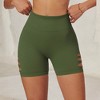 Anna-Kaci Active Women's High Waist Cutout Detail Compression Shorts with Seamless Design - 2 of 4