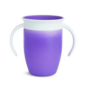 LunaLulinlk 360° Spoutless Trainer Sippy Cup, 7 oz, Purple, Unisex - 1 of 4