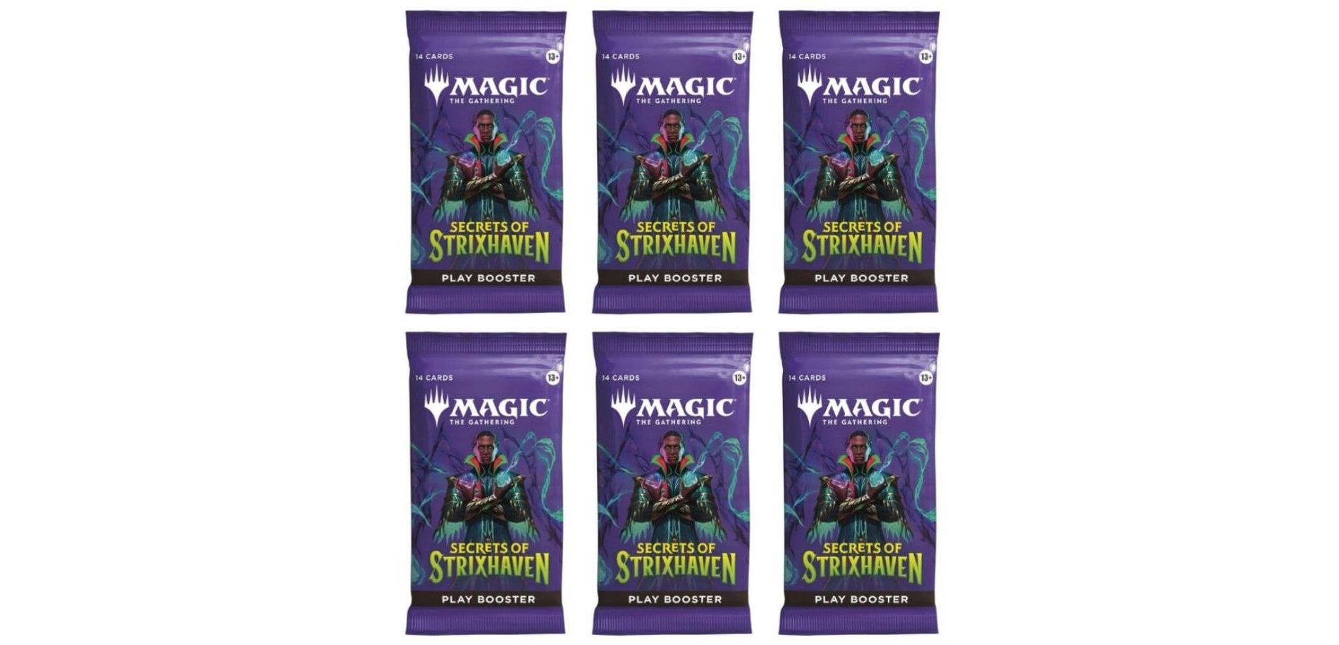 Magic the Gathering 6 Packs Magic The Gathering Play Booster Pack Lot MTG Secrets of Strixhaven